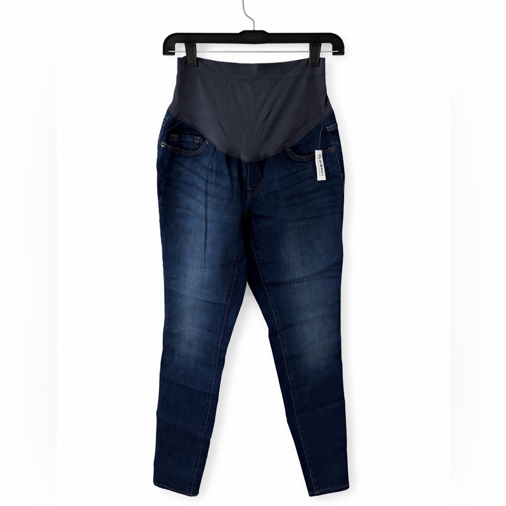 Old Navy Maternity Skinny Jeans Full Panel Dark Wash XS